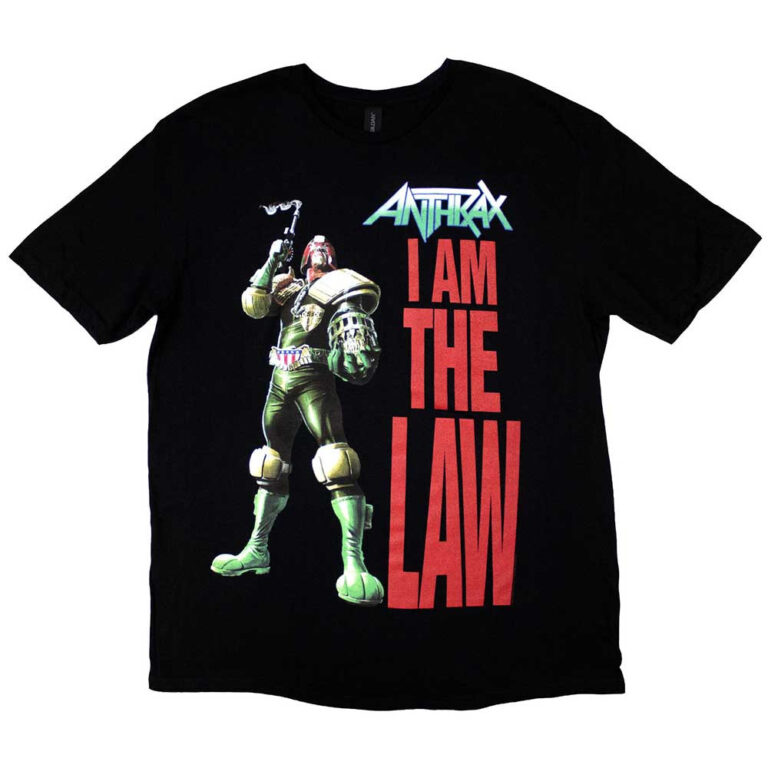 Anthrax I am the Law Black T-Shirt