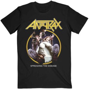Anthrax Spreading The Disease Track list Black Back Print T-Shirt