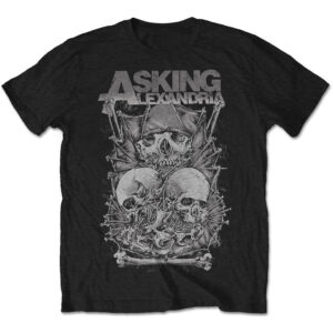 Asking Alexandria Skull Stack Black T-Shirt