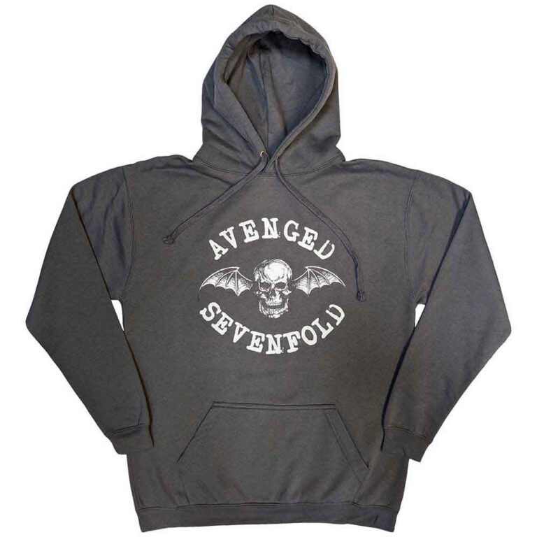 Avenged Sevenfold Logo Charcoal Grey Pullover Hoodie