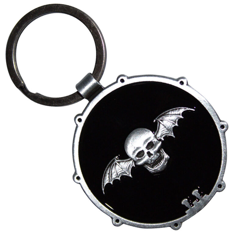 Avenged Sevenfold Deathbat Drum Double-Sided Keychain