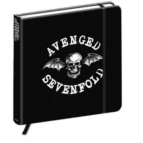 Avenged Sevenfold Death Bat Crest Hard Back Notebook