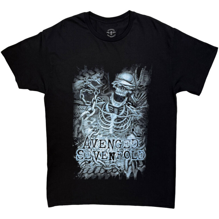 Avenged Sevenfold Chained Skeleton Black T-Shirt