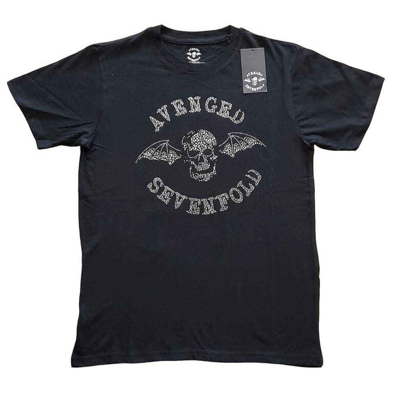 Avenged Sevenfold Deathbat Black Embellished T-Shirt
