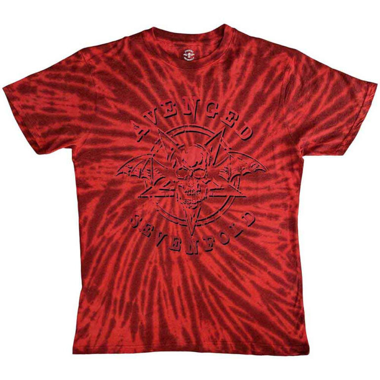 Avenged Sevenfold Pent Up Red Wash Collection T-Shirt