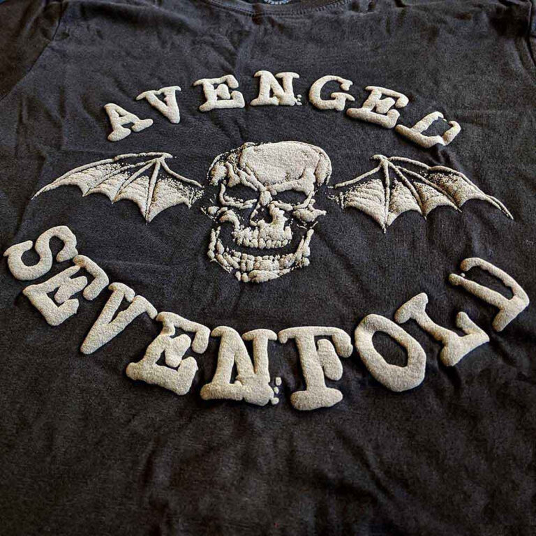 Avenged Sevenfold Classic Deathbat Black Hi-Build T-Shirt