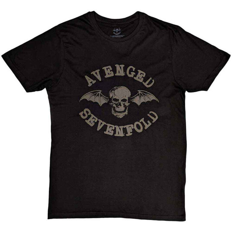 Avenged Sevenfold Classic Deathbat Black Hi-Build T-Shirt