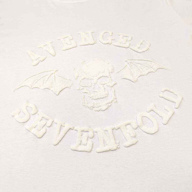 Avenged Sevenfold Classic Deathbat White Hi-Build T-Shirt