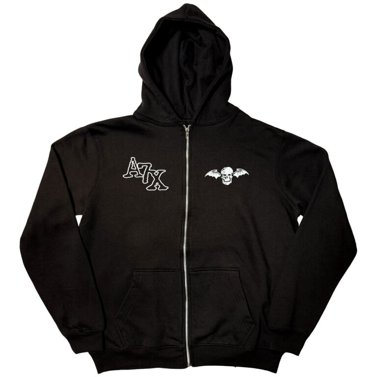 Avenged Sevenfold Dead Head Black Back Print Zip Hoodie