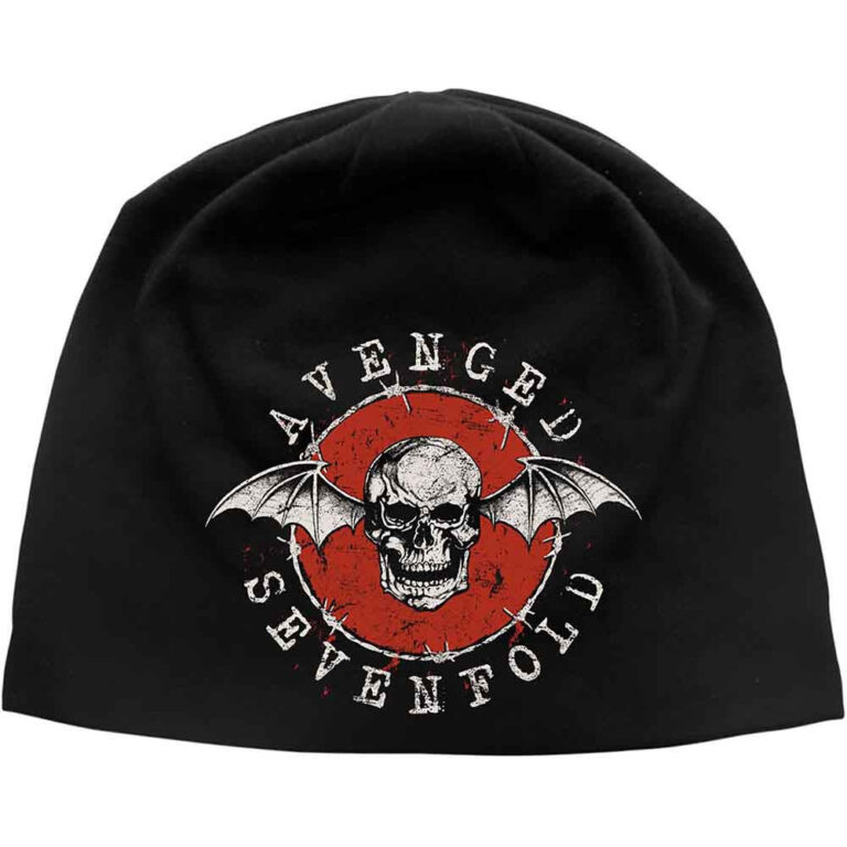 Avenged Sevenfold Unisex Distressed Bat Black Beanie Hat