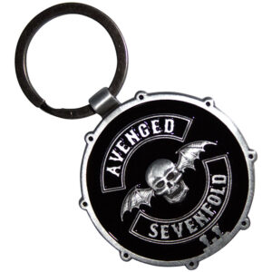 Avenged Sevenfold Deathbat Crest Drum Double-Sided Keychain