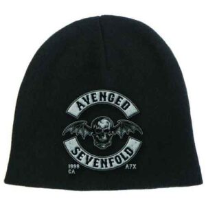 Avenged Sevenfold Unisex Death Bat Crest Black Beanie Hat