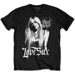 Avril Lavigne Love Sux Black Back Print T-Shirt