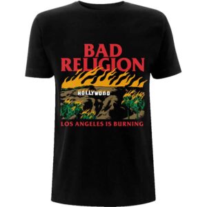 Bad Religion Burning Black Black T-Shirt