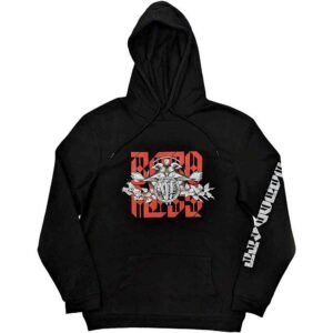 Baroness Fall Black Sleeve Print Pullover Hoodie