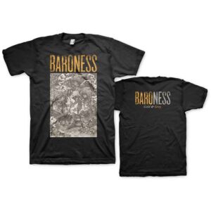 Baroness Gold & Grey Black Back Print T-Shirt