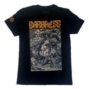 Baroness Gold & Grey Date back Ex-Tour & Back Print T-Shirt