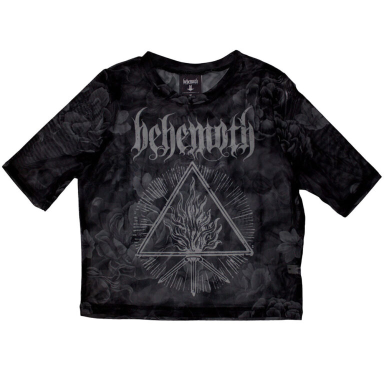 Behemoth Ladies Mesh Crop Top: Furor Divinus Black T-Shirt