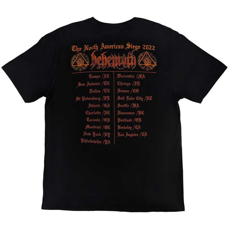 Behemoth North American Tour ’22 Puppet Master Black Back Print T-Shirt