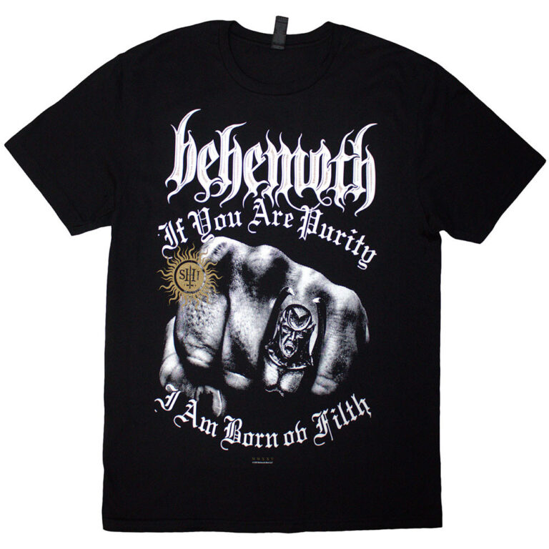 Behemoth The Shit Ov God Purity Fist Black Back Print T-Shirt