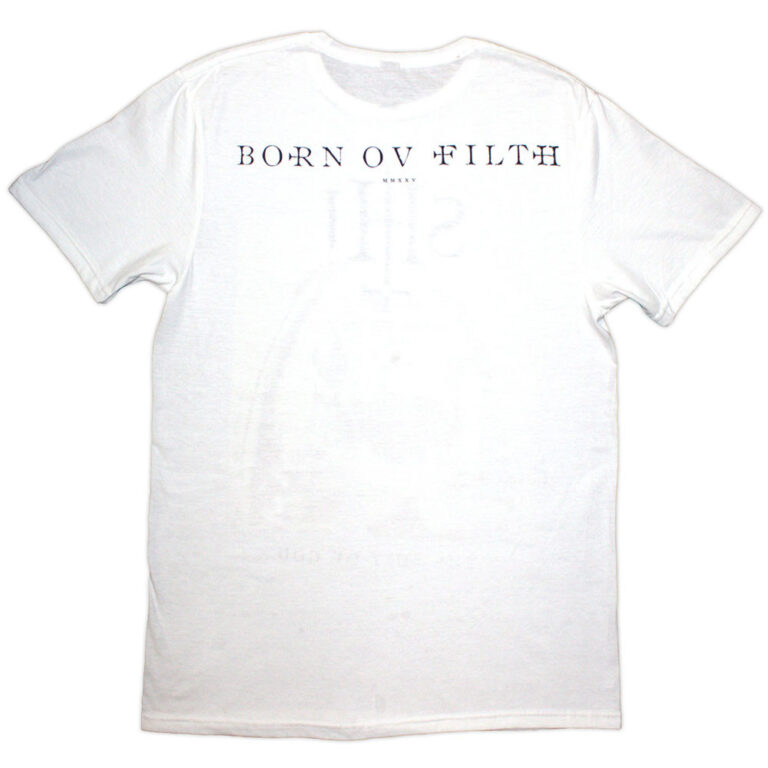 Behemoth The Shit Ov God Sepia Parchment White Back Print T-Shirt
