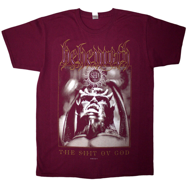 Behemoth The Shit Ov God Cover Red Back Print T-Shirt