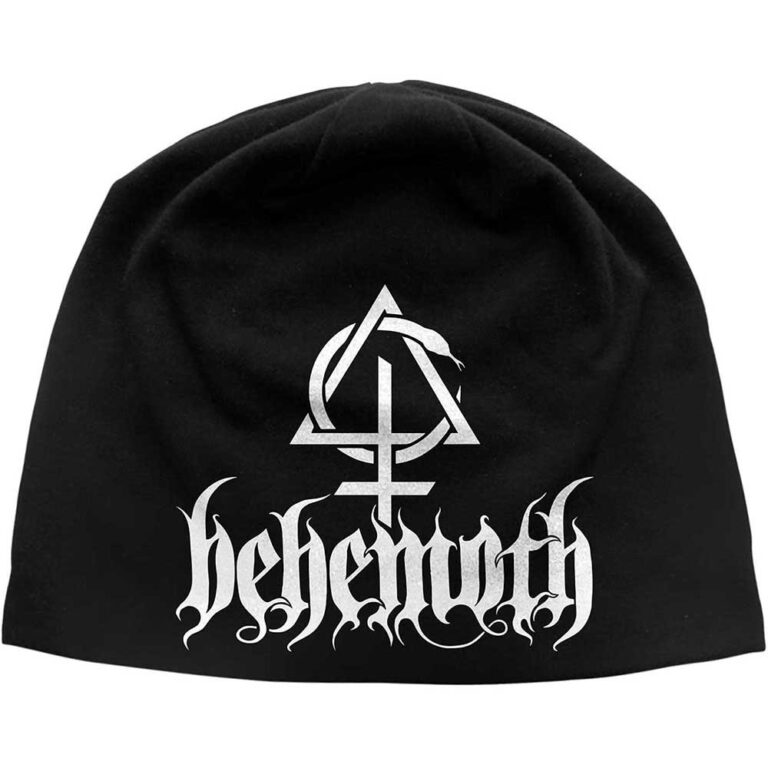 Behemoth Unisex Opvs Contra Natvram JD Print Black Beanie Hat