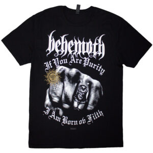 Behemoth The Shit Ov God Purity Fist Black Back Print T-Shirt