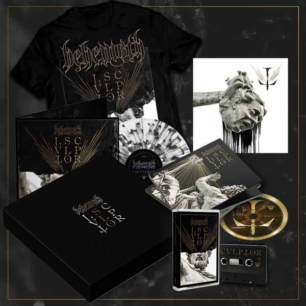 Behemoth – I, SCVLPTOR (CLEAR W/BLACK SPLATTER LP / T-SHIRT / TAPE / CD / POSTER) Vinyl Box / Book Set