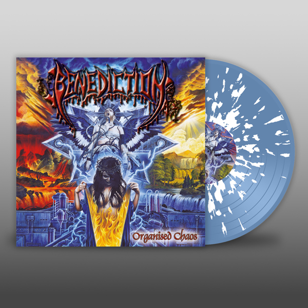 Benediction – ORGANISED CHAOS (LIGHT BLUE W/ WHITE SPLATTER VINYL 2LP) Vinyl Double Album