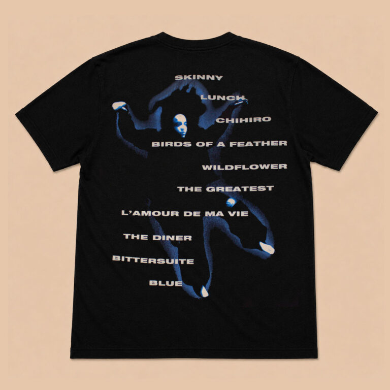 Billie Eilish Hit Me Hard And Soft Tracklist Black Back Print T-Shirt