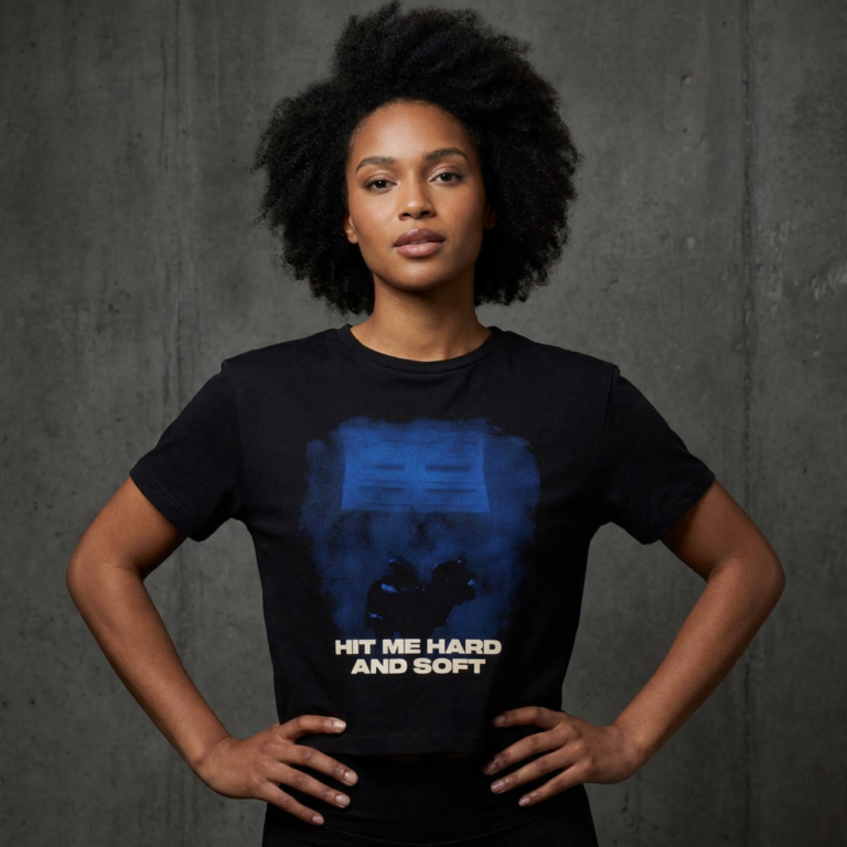 Billie Eilish HMHAS Blue Lines Black Ladies Crop Top