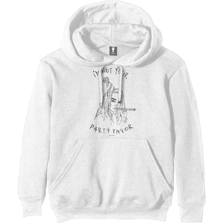 Billie Eilish Party Favor White Pullover Hoodie