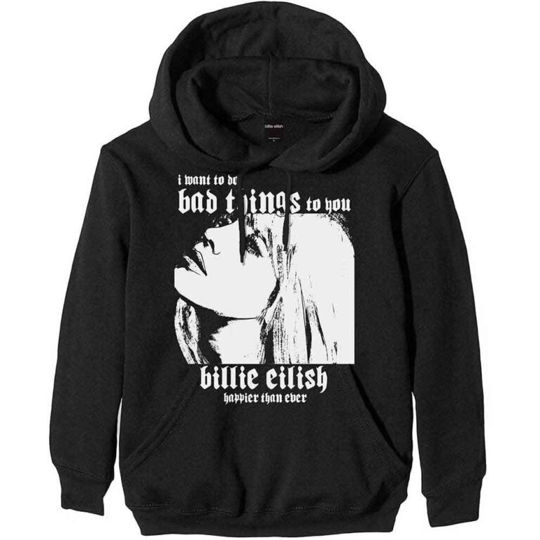 Billie Eilish Bad Things Black Pullover Hoodie