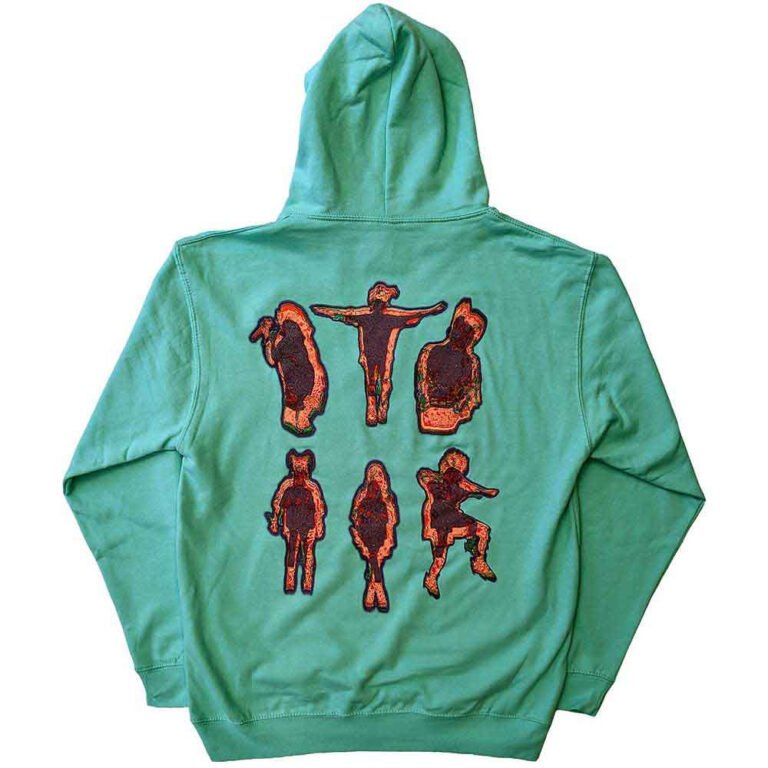 Billie Eilish Silhouettes Green Back Print Pullover Hoodie