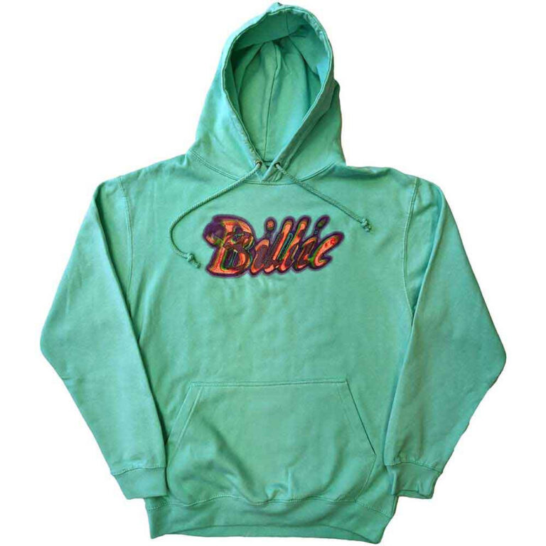 Billie Eilish Silhouettes Green Back Print Pullover Hoodie