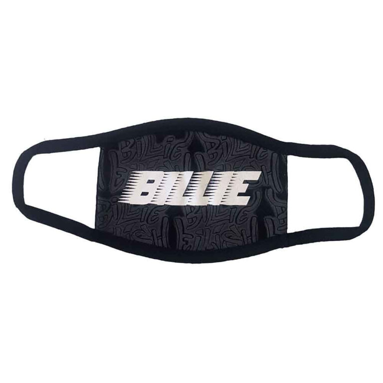 Billie Eilish Racer Logo & Graffiti Black Black Face Mask