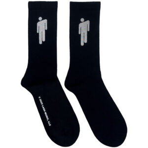 Billie Eilish White Blohsh Black UK Size 4 - 7 Terry Socks