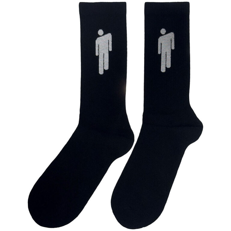 Billie Eilish White Blohsh Black UK Size 7 – 11 Terry Socks