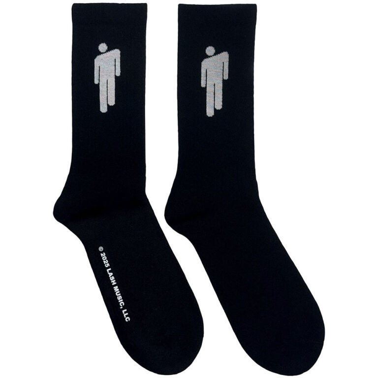 Billie Eilish White Blohsh Black UK Size 7 – 11 Terry Socks
