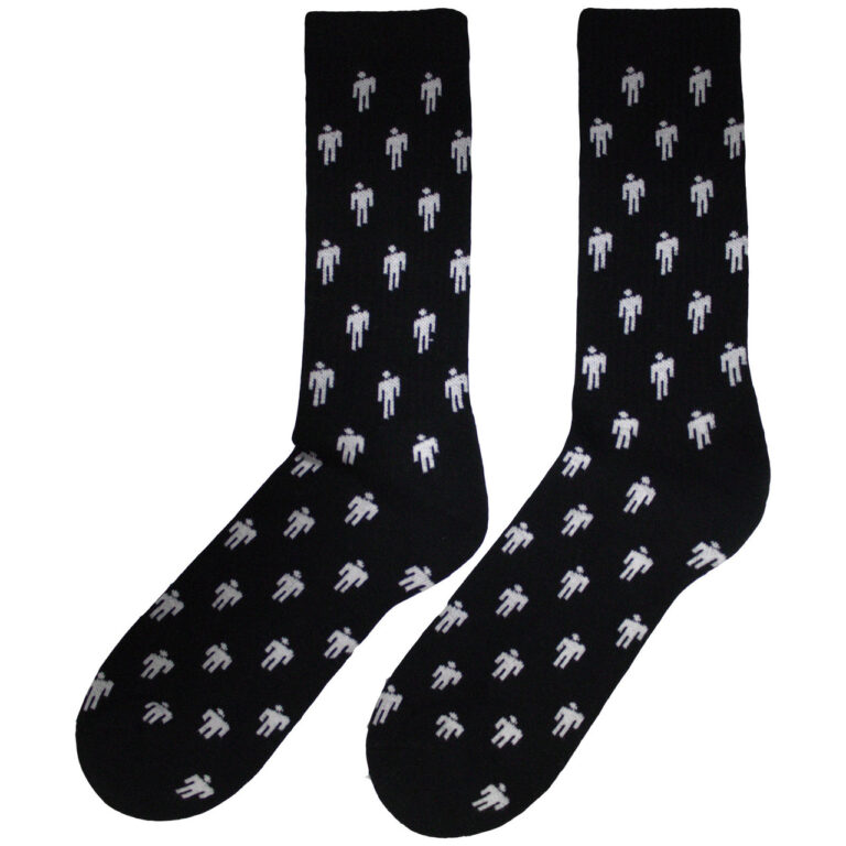 Billie Eilish Blohsh Pattern Black Terry Socks