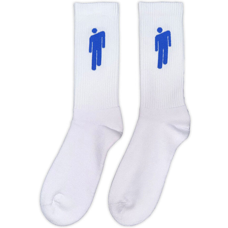 Billie Eilish Blue Blohsh White UK Size 7 – 11 Terry Socks