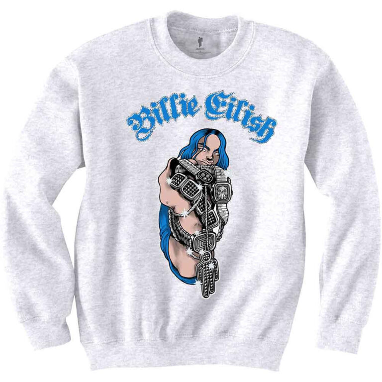 Billie Eilish Bling White Sweatshirt