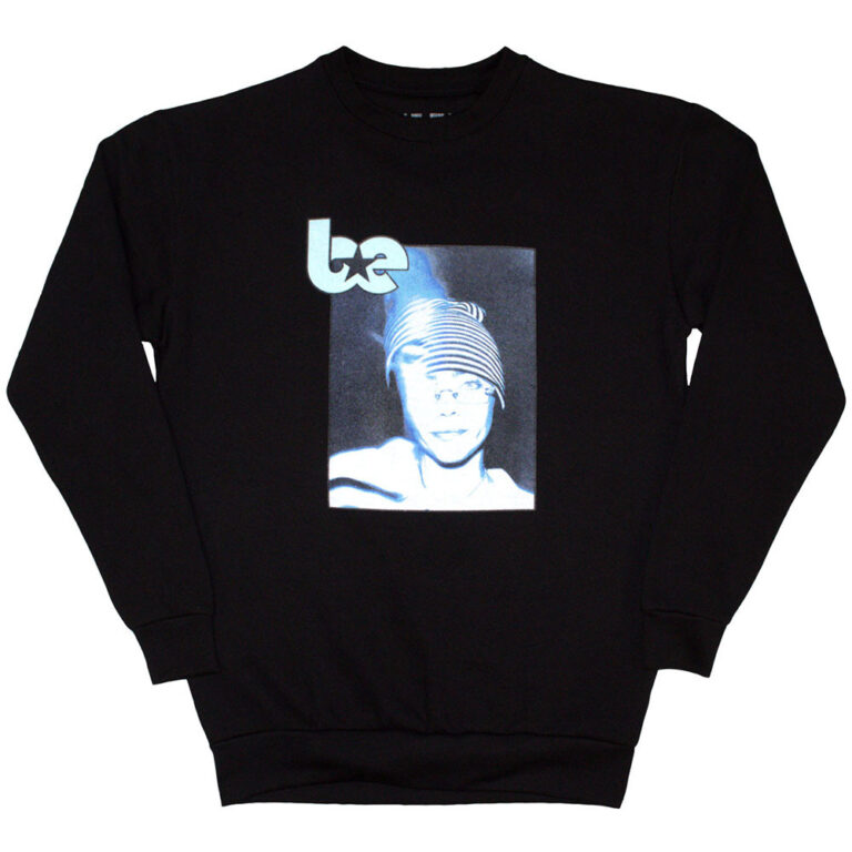 Billie Eilish Blue Hat Photo Black Sweatshirt