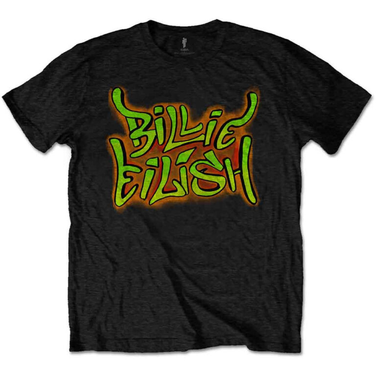 Billie Eilish Graffiti Black T-Shirt