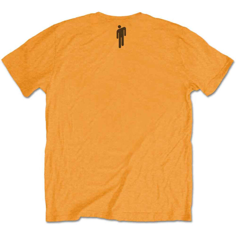Billie Eilish Racer Logo & Blohsh Orange Back Print T-Shirt