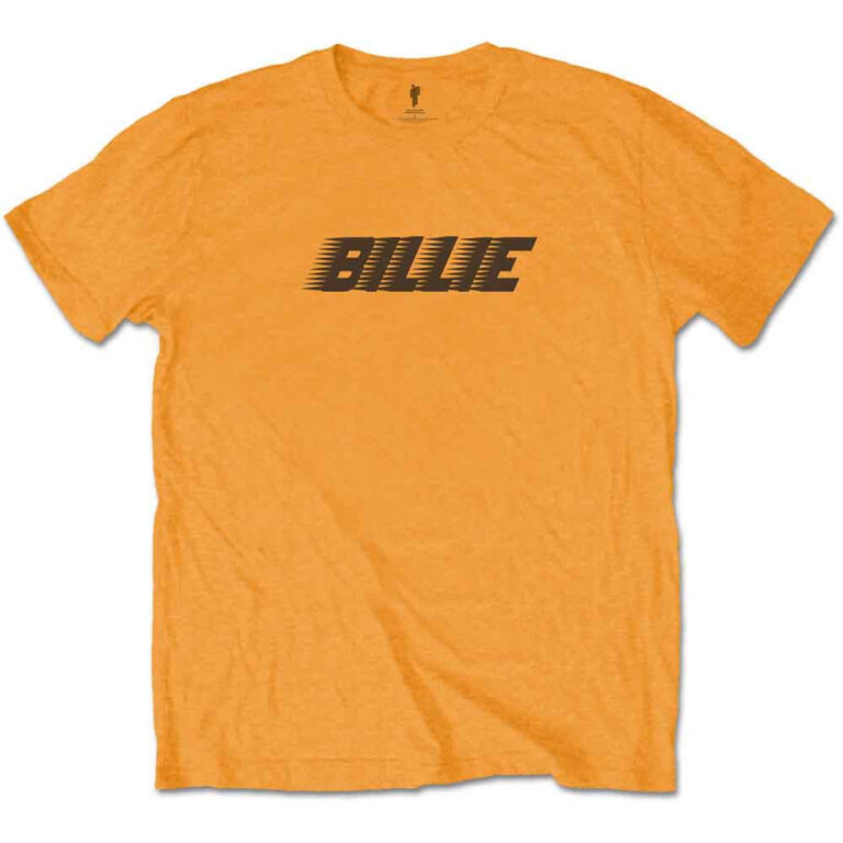 Billie Eilish Racer Logo & Blohsh Orange Back Print T-Shirt