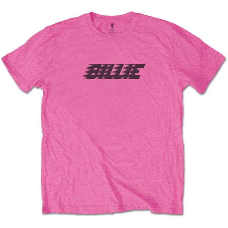Billie Eilish Racer Logo & Blohsh Pink Back Print T-Shirt