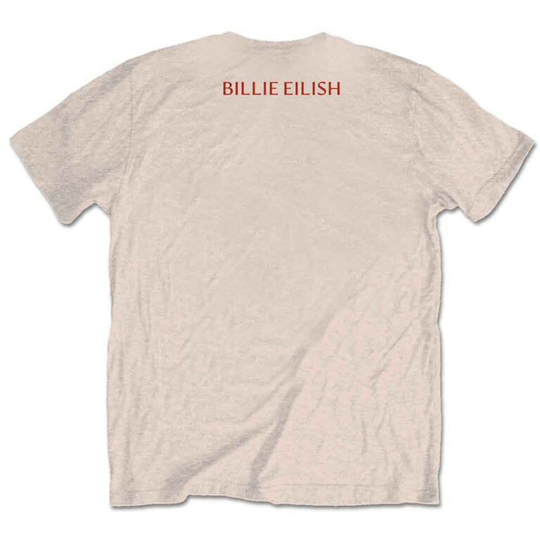 Billie Eilish Therefore I Am Natural Back Print T-Shirt