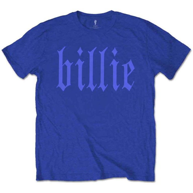 Billie Eilish Billie 5 Blue Back Print T-Shirt